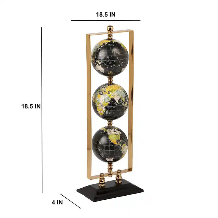 Vertical Triple Golden Globe Stand 44-379-21-3