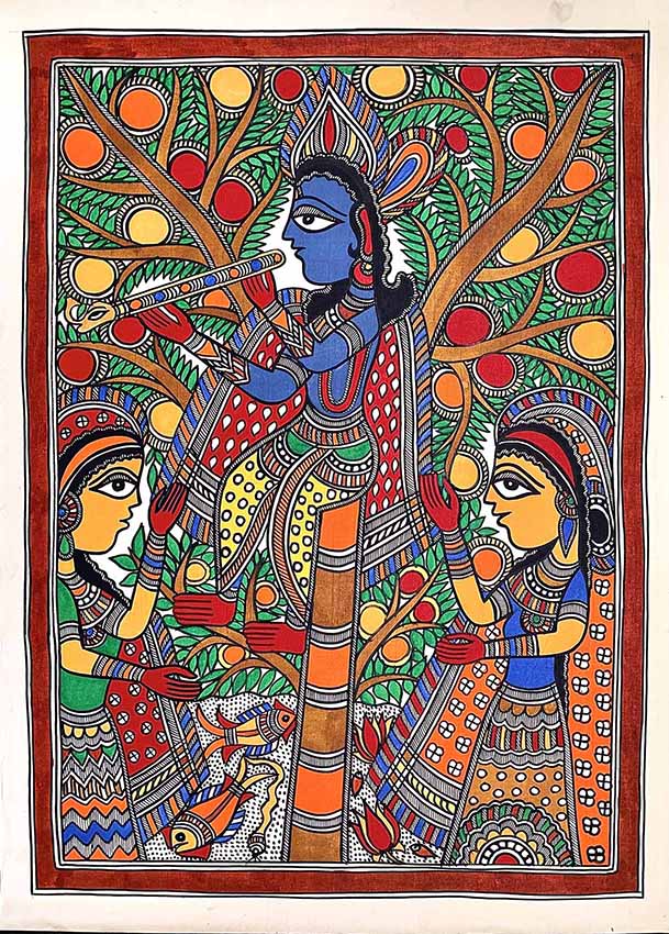 Little Krishna Painting by Gautam Dhawan | Saatchi Art